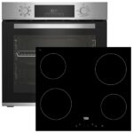 Beko BBIM 12300 XM + HIC 64400 E Φούρνος άνω Πάγκου 72lt με Κεραμικές Εστίες Π59.4εκ. Μαύρος