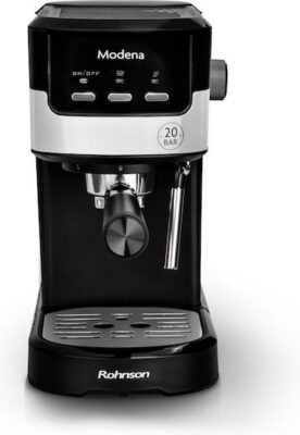 Rohnson Modena R-98010 Μηχανή Espresso 1100W Πίεσης 20bar -Xύμα +Κάψουλες