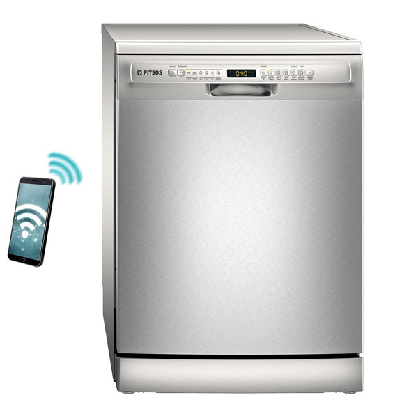 Pitsos DSF60I01 Ελεύθερο Πλυντήριο Πιάτων με Wi-Fi για 12 Σερβίτσια DosageAssist Π60xY84.5εκ. Inox
