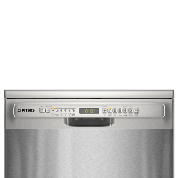 Pitsos DSF60I01 Ελεύθερο Πλυντήριο Πιάτων με Wi-Fi για 12 Σερβίτσια DosageAssist Π60xY84.5εκ. Inox