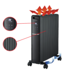 Morris MHR-20042 Θερμοπομπός Δαπέδου 2000W με Ηλεκτρονικό Θερμοστάτη 55.3x66cm Μαύρος